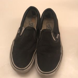 Black platform slip on vans